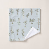 Motif de forêt d'arbres verts (Gant de toilette)