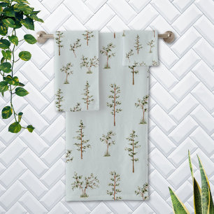 Motif de forêt d'arbres verts