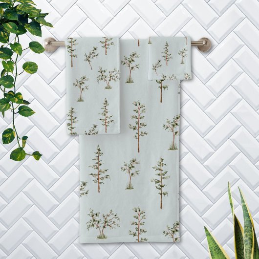 Motif de forêt d'arbres verts