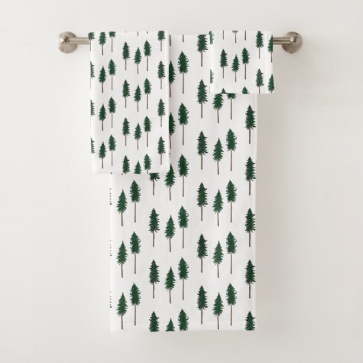Motif de forêt de pins minimal (En situation)