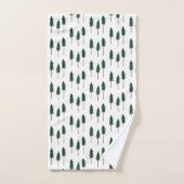 Motif de forêt de pins minimal (Serviette à main)