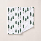 Motif de forêt de pins minimal (Gant de toilette)