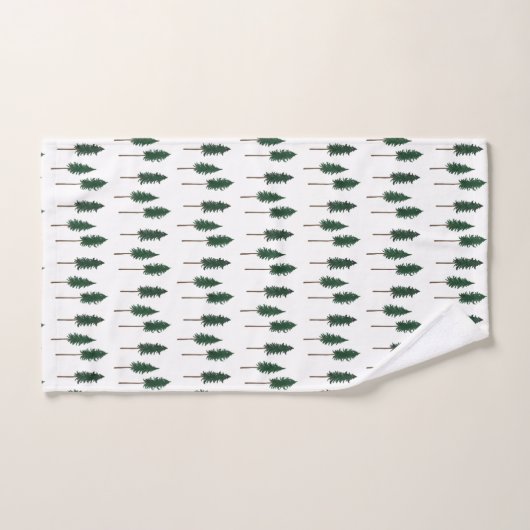 Motif de forêt de pins minimal (Serviette à main)
