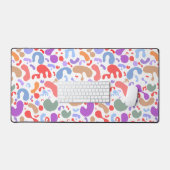 Motif de forme arrondie Abstrait couleur douce (Clavier et souris)