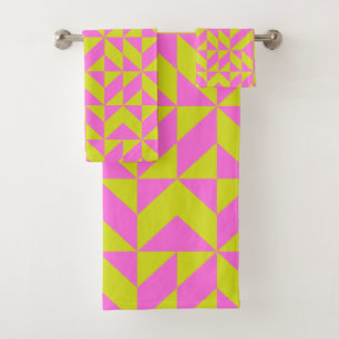 Motif de forme géométrique de la chartreuse rose