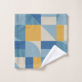 Motif de formes abstraites de géométrie moyenne (Gant de toilette)