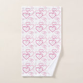 Motif de formes de cœur rose (Serviette à main)