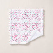 Motif de formes de cœur rose (Gant de toilette)