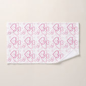 Motif de formes de cœur rose (Serviette à main)