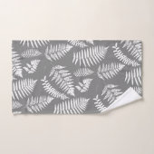 Motif de fougère de région boisée, gris/gris et (Serviette à main)