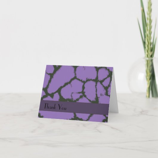 Motif de fourrure de girafe violette Merci (Devant)