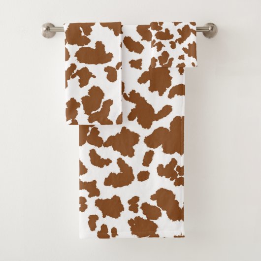 Motif de fourrure de vache marron et blanc (En situation)
