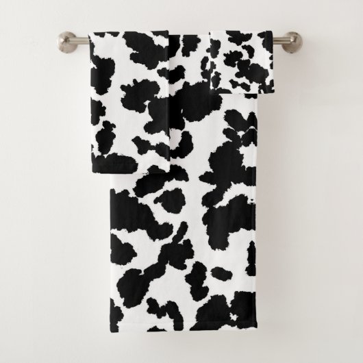 Motif de fourrure de vache noir et blanc (En situation)