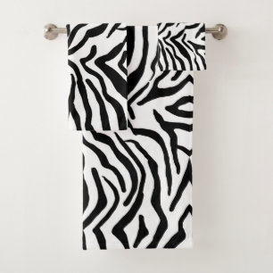 Motif de fourrure de zèbre noir et blanc 