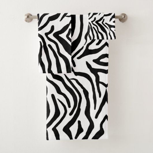 Motif de fourrure de zèbre noir et blanc (En situation)