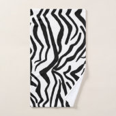 Motif de fourrure de zèbre noir et blanc (Serviette à main)