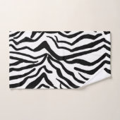 Motif de fourrure de zèbre noir et blanc (Serviette à main)