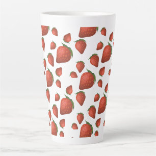 Motif de fraise simple latte Mug