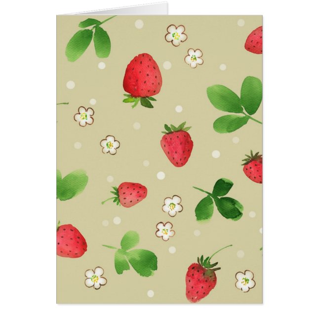 Motif de fraises d'aquarelle (Devant)