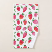 Motif de fraises d'aquarelle mignonne (Serviette à main)