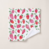 Motif de fraises d'aquarelle mignonne (Gant de toilette)
