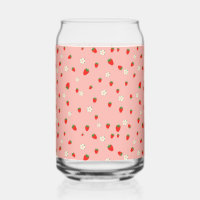 Motif de fraises et de fleurs