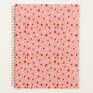 Motif de fraises et de fleurs