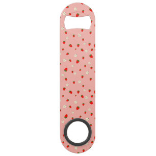 Motif de fraises et de fleurs