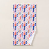 Motif de frappe de pinceau coloré (Serviette à main)