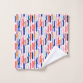 Motif de frappe de pinceau coloré (Gant de toilette)
