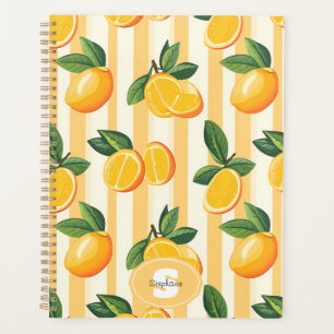 Motif de fruits d'agrumes avec Feuilles verts (3)