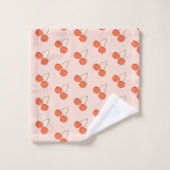 Motif de fruits de cerise rose et rouge (Gant de toilette)
