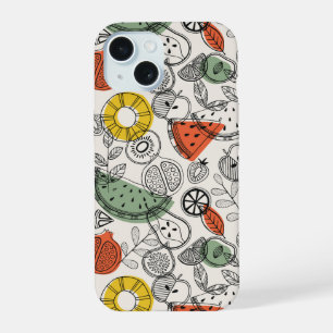 Motif de fruits de style rétro vintage