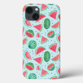 Motif de fruits d'été | Pastèque | coque iPho roug (Verso)