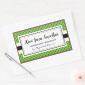 Motif de fruits Kiwi, étiquette de smoothie vert m (Enveloppe)