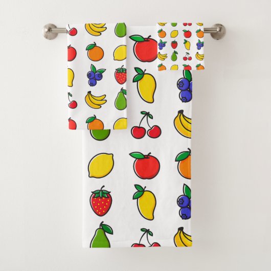 Motif de fruits mélangés colorés (En situation)