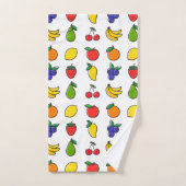 Motif de fruits mélangés colorés (Serviette à main)