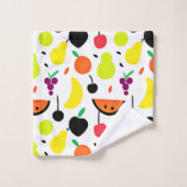 Motif de fruits néon Tropical Glow (Gant de toilette)