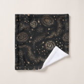 Motif de galaxie Gold Star Constellation (Gant de toilette)