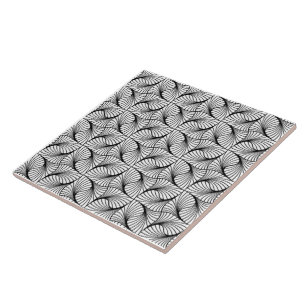 Motif de géométrie Carreaux en céramique noir e