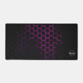 Motif de géométrie de nid d'abeille rose-chaud noi (Recto)