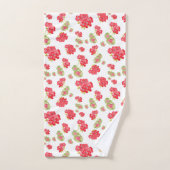 Motif de géraniums aquarelles (Serviette à main)