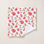 Motif de géraniums aquarelles (Gant de toilette)