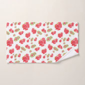 Motif de géraniums aquarelles (Serviette à main)