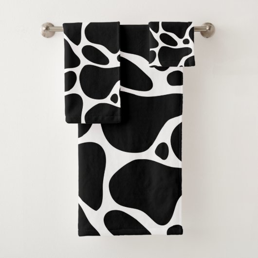 Motif de girafe abstraite noir et blanc (En situation)