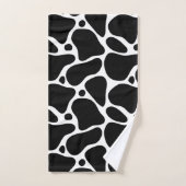 Motif de girafe abstraite noir et blanc (Serviette à main)