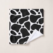 Motif de girafe abstraite noir et blanc (Gant de toilette)