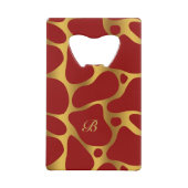 Motif de girafe abstraite rouge et or (Dos)
