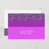 Motif de girafe violet RSVP (Devant / Derrière)