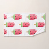 Motif de glace à la fraise rouge (Serviette à main)